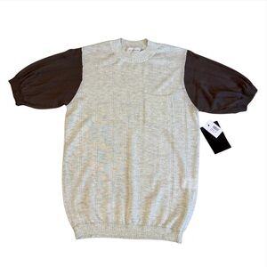 LEE MATHEWS Green Knit Short Sleeve Crew Neck Shirt $448 NWT Small